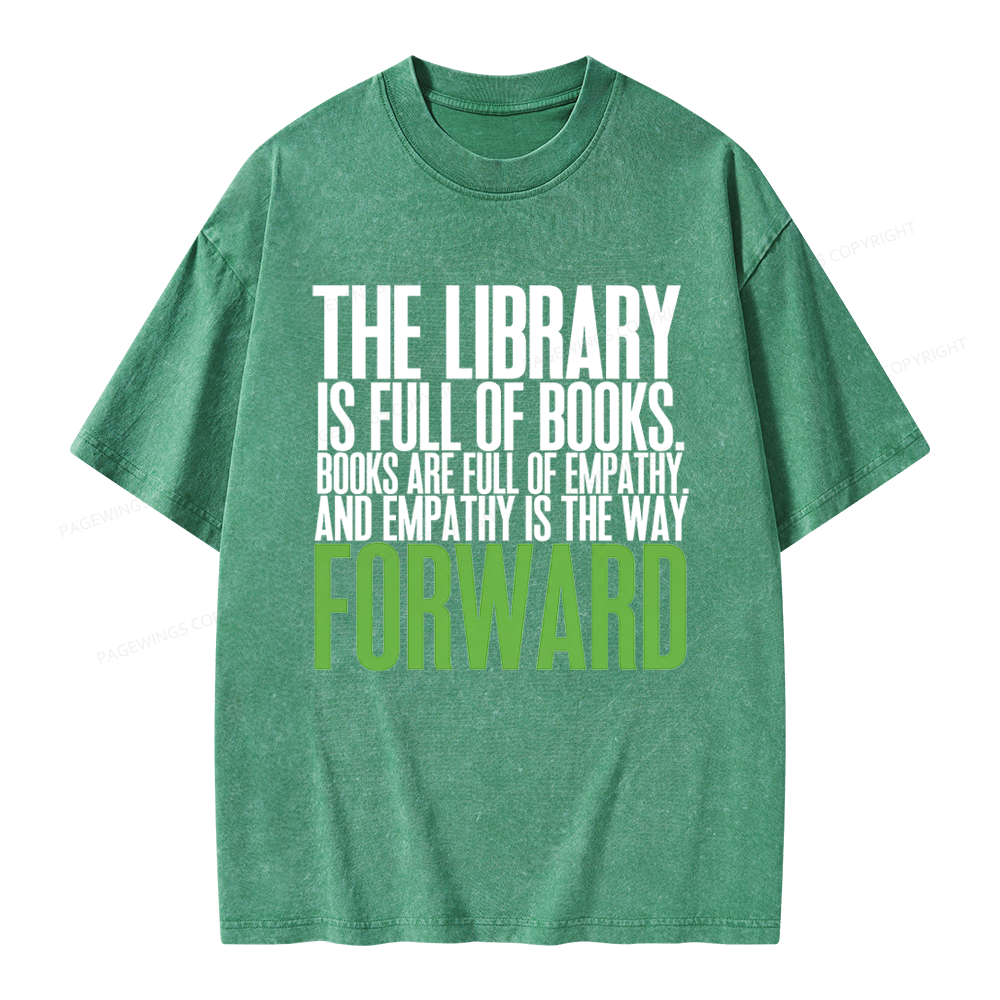 Pagewings Books Are Full of Empathy Unisex Washed T-shirt
