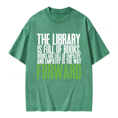 Pagewings Books Are Full of Empathy Unisex Washed T-shirt