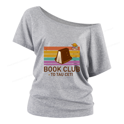 Pagewings Book Club To Star Women Off Shoulder T-shirts