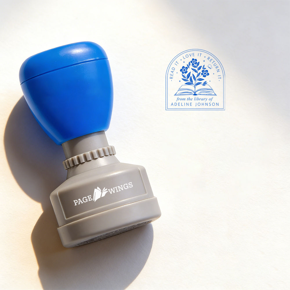 Pagewings Personalized Teacher Library Stamp
