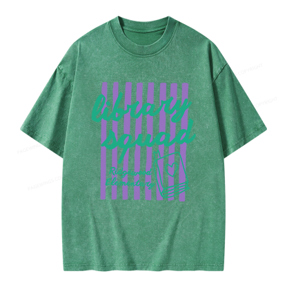 Pagewings Personalized Librarian Unisex Washed T-shirt