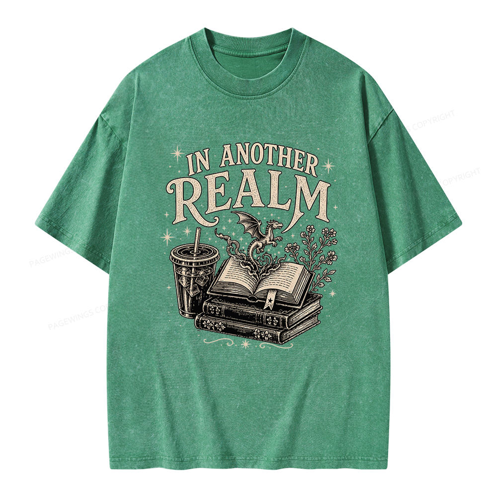 Pagewings Fantasy Reader Unisex Washed T-shirt