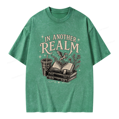 Pagewings Fantasy Reader Unisex Washed T-shirt