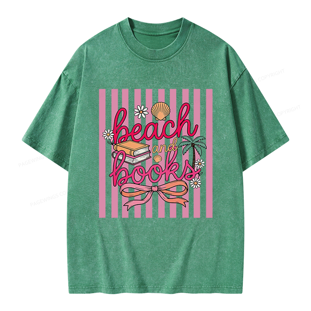 Pagewings Summer Reading Unisex Washed T-shirt