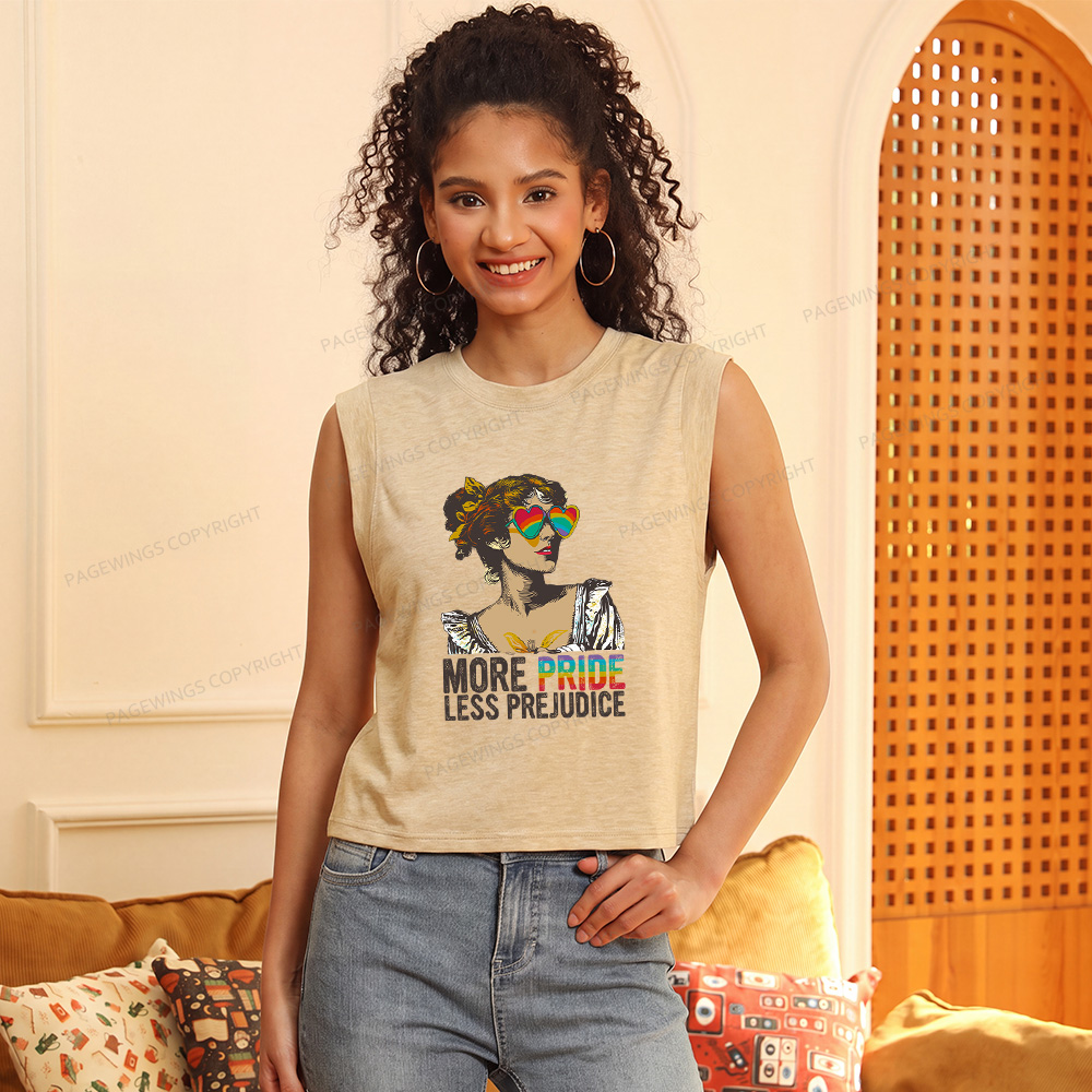 Pagewings More Pride Less Prejudice11676 Bookish Women's Heather Tank Top