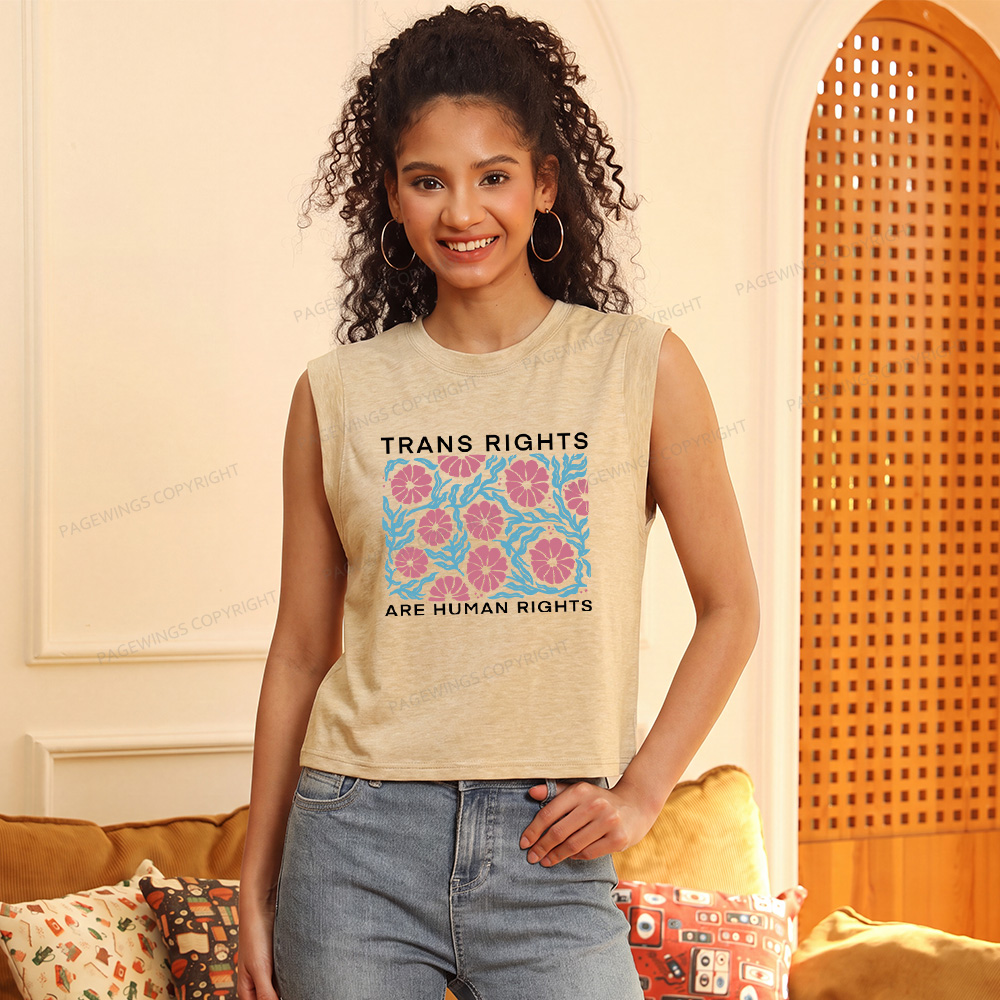 Pagewings Trans Rights Are Human Rights12081 Bookish Women's Heather Tank Top