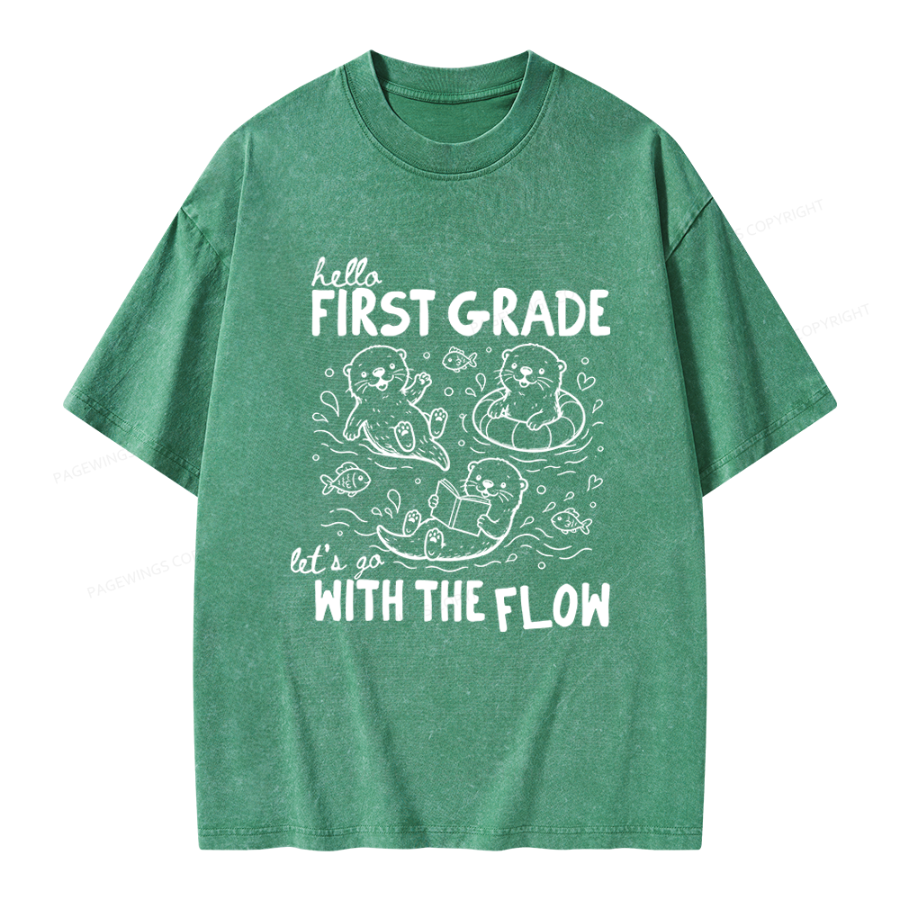 Pagewings Personalized Back to School Unisex Washed T-shirt