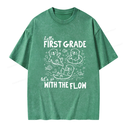 Pagewings Personalized Back to School Unisex Washed T-shirt