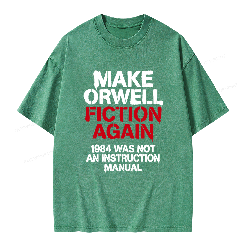 Pagewings Dystopian Book Lover Unisex Washed T-shirt