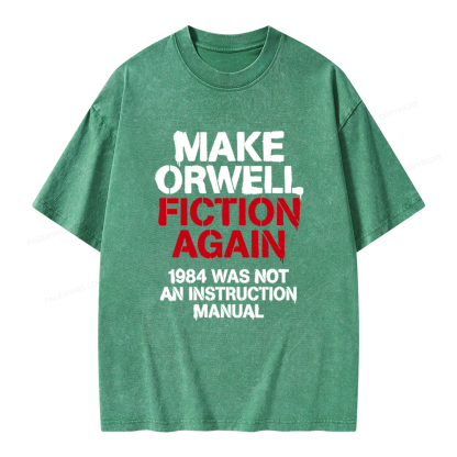 Pagewings Dystopian Book Lover Unisex Washed T-shirt