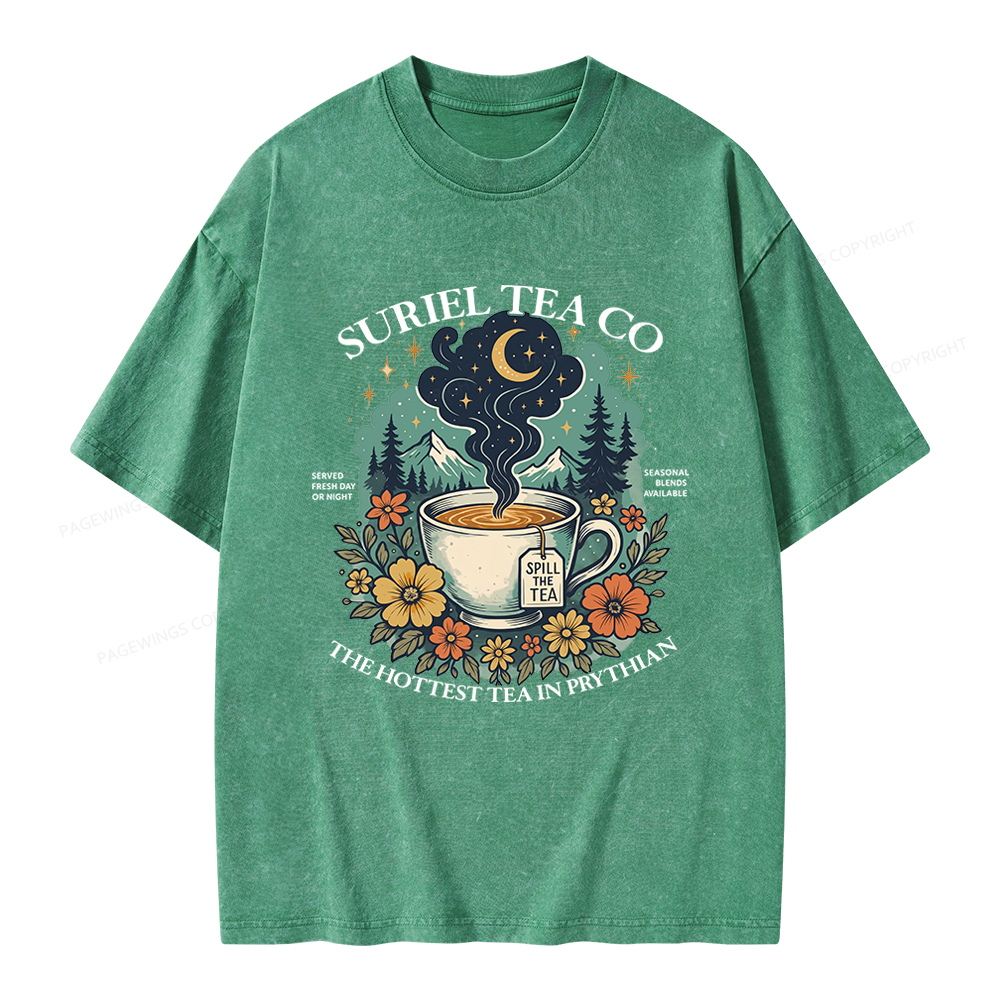 Pagewings Fantasy Bookish Unisex Washed T-shirt