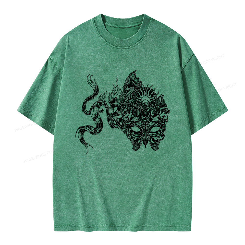 Pagewings Fantasy Bookish Unisex Washed T-shirt