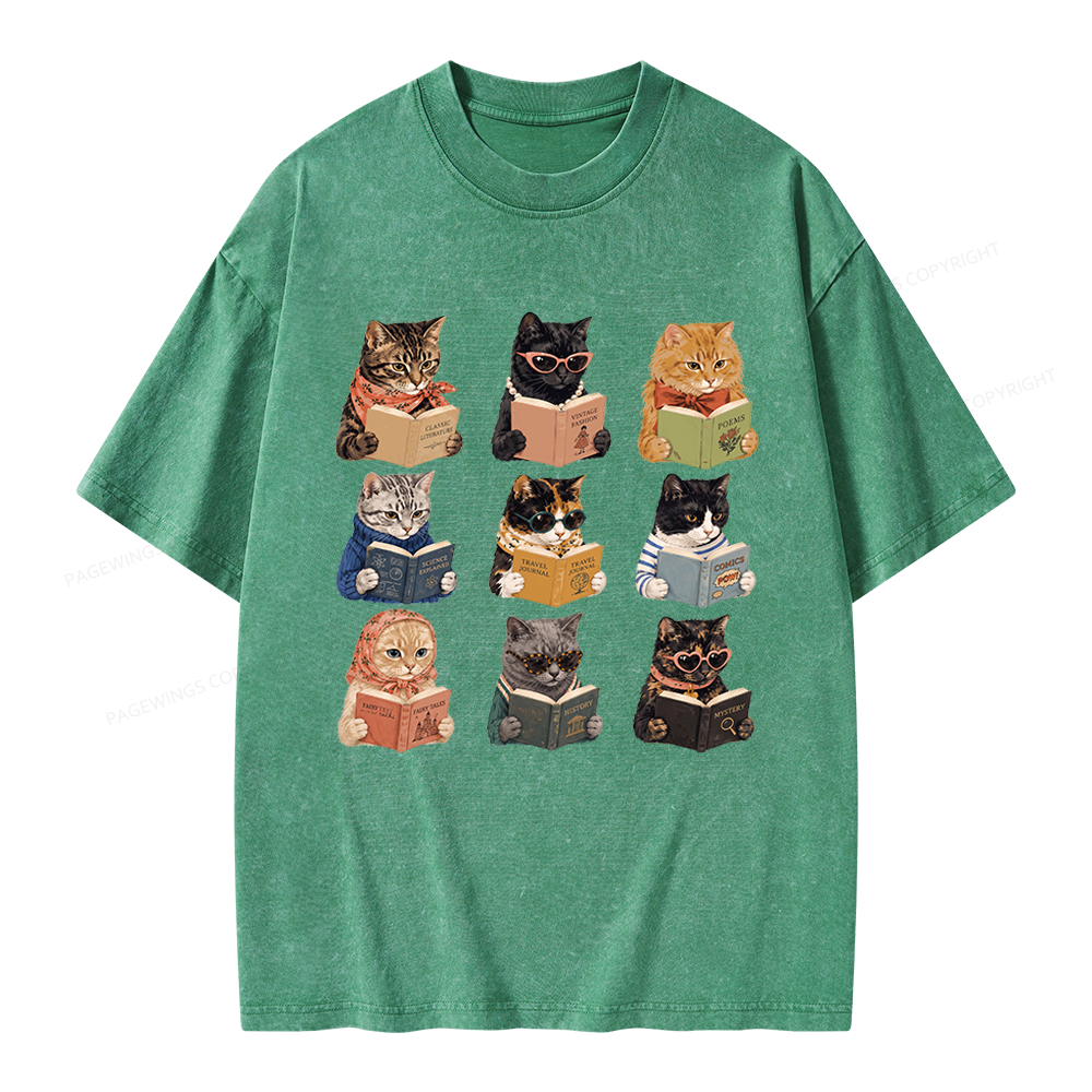 Pagewings Fashion Book Lover Unisex Washed T-shirt