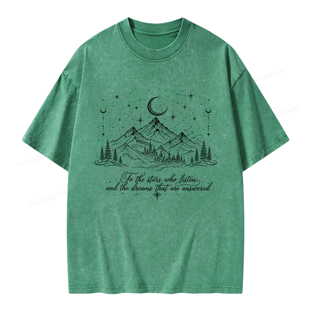 Pagewings Fantasy Bookish Unisex Washed T-shirt