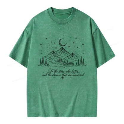 Pagewings Fantasy Bookish Unisex Washed T-shirt