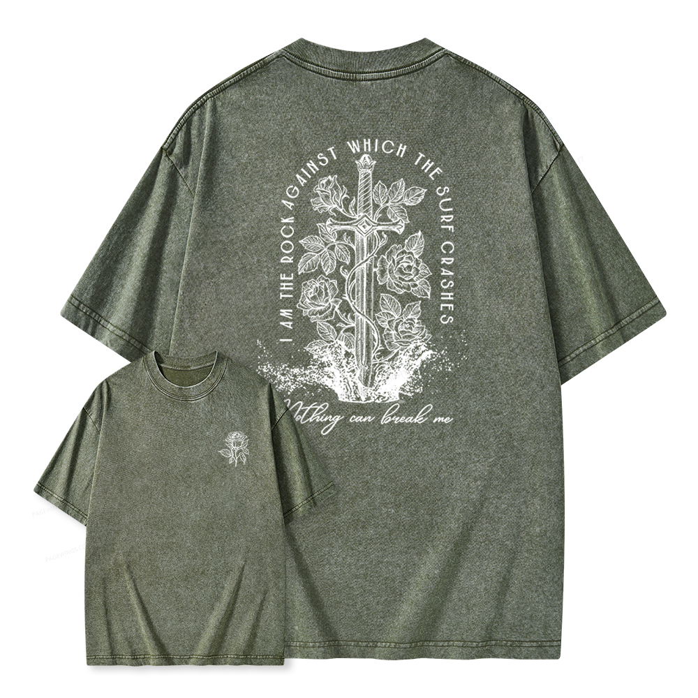 Pagewings Nesta I Am the Rock Unisex Washed T-shirt