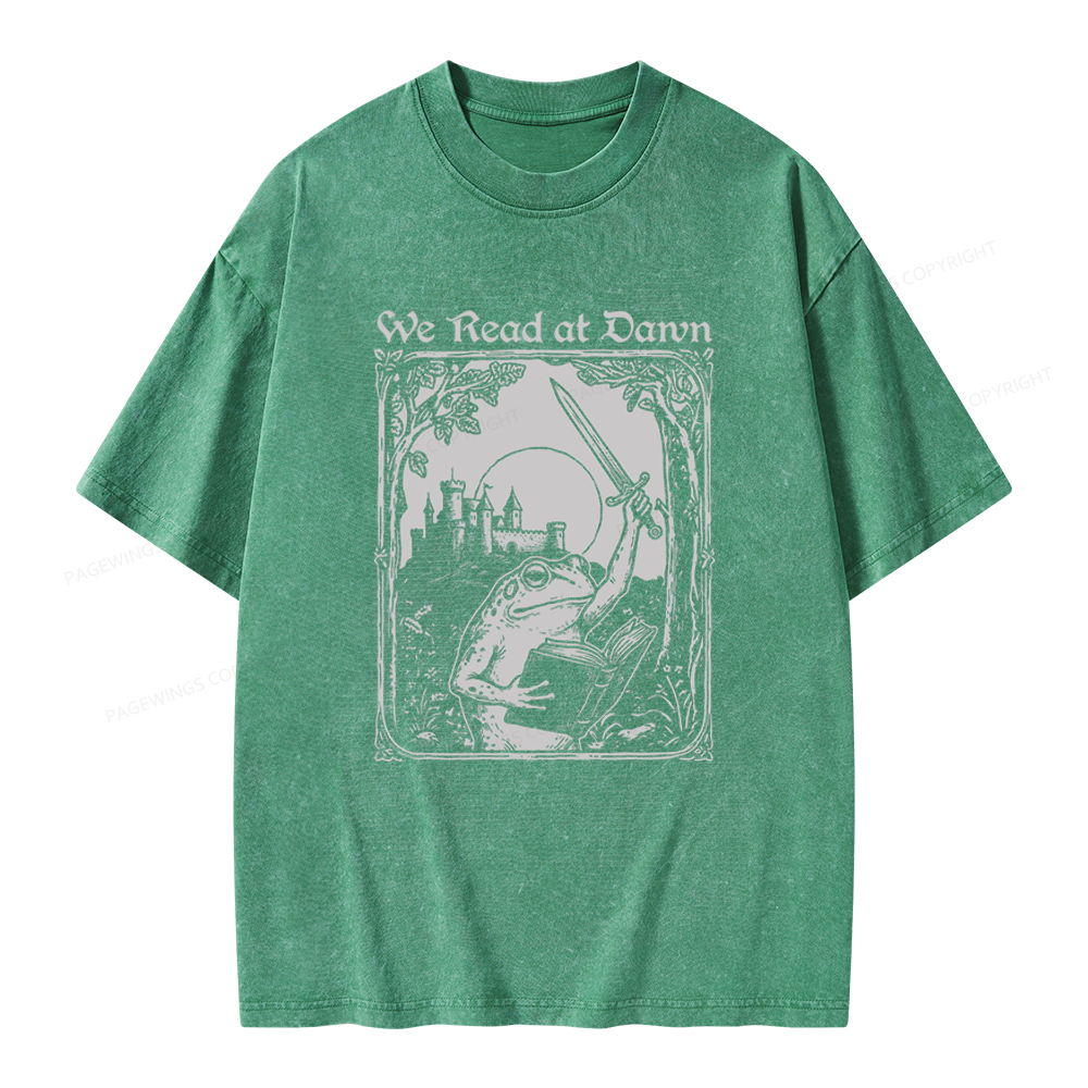 Pagewings We Read At Dawn Unisex Washed T-shirt