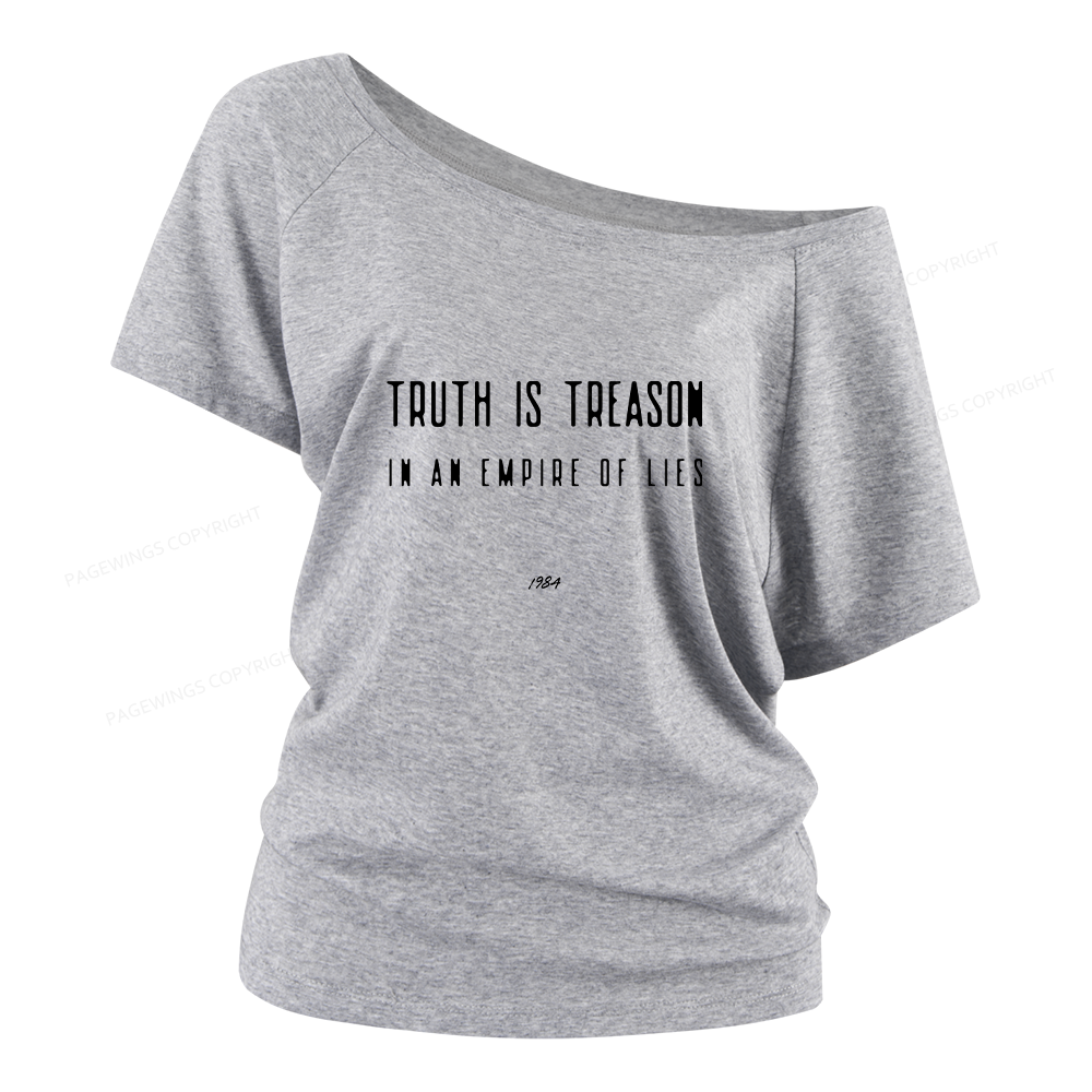 Pagewings Dystopian Book Lover 16415 Bookish Women Off Shoulder T-shirts