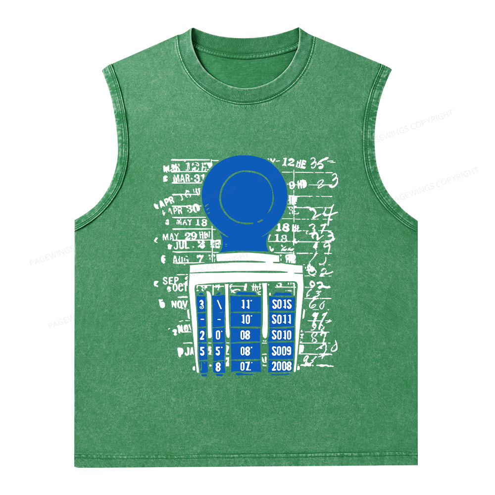 Pagewings Books Library Stamp16436 Bookish Unisex Washed Tank Top