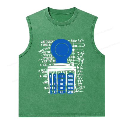 Pagewings Books Library Stamp16436 Bookish Unisex Washed Tank Top