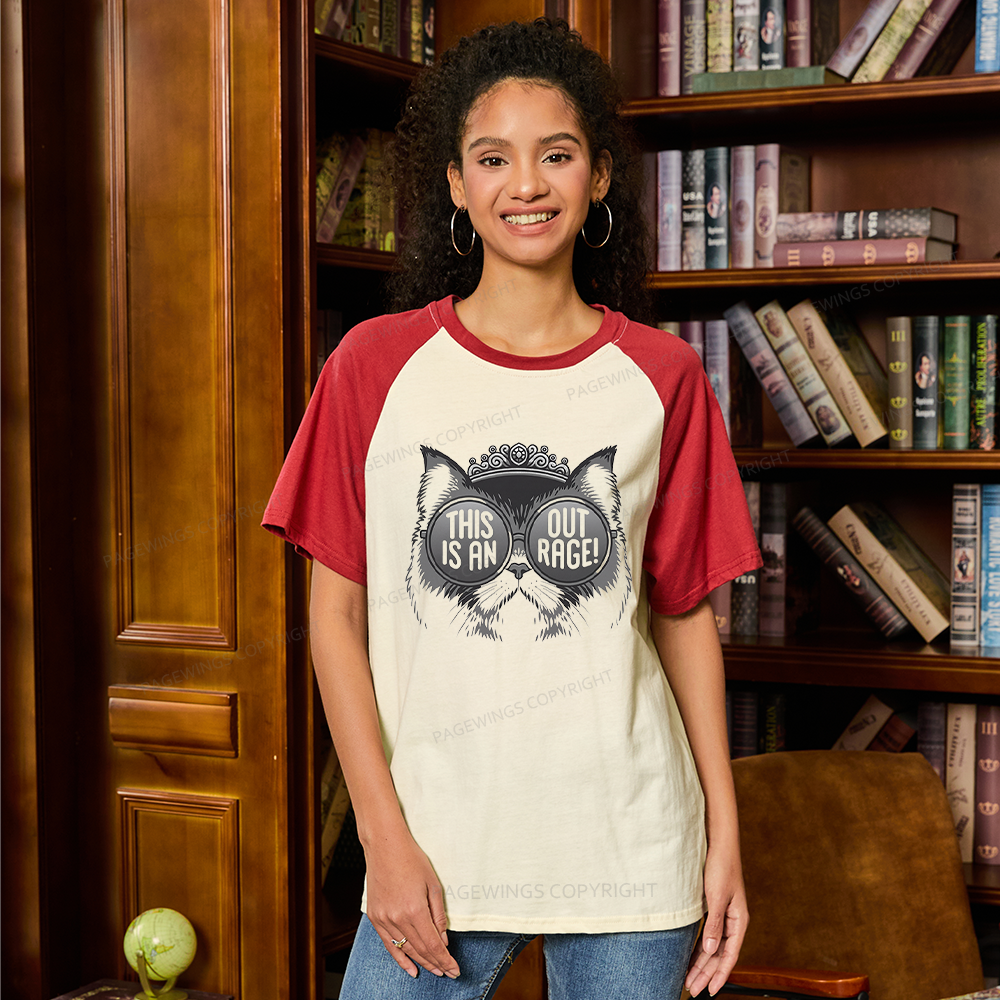 Pagewings Pagewings Sci Fi Bookish Raglan T-shirt
