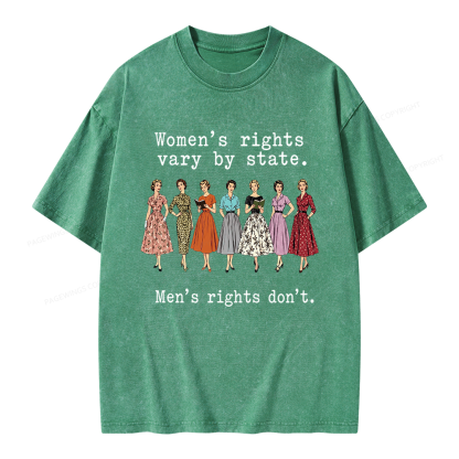 Pagewings Women's Rights Vary By State Unisex Washed T-shirt
