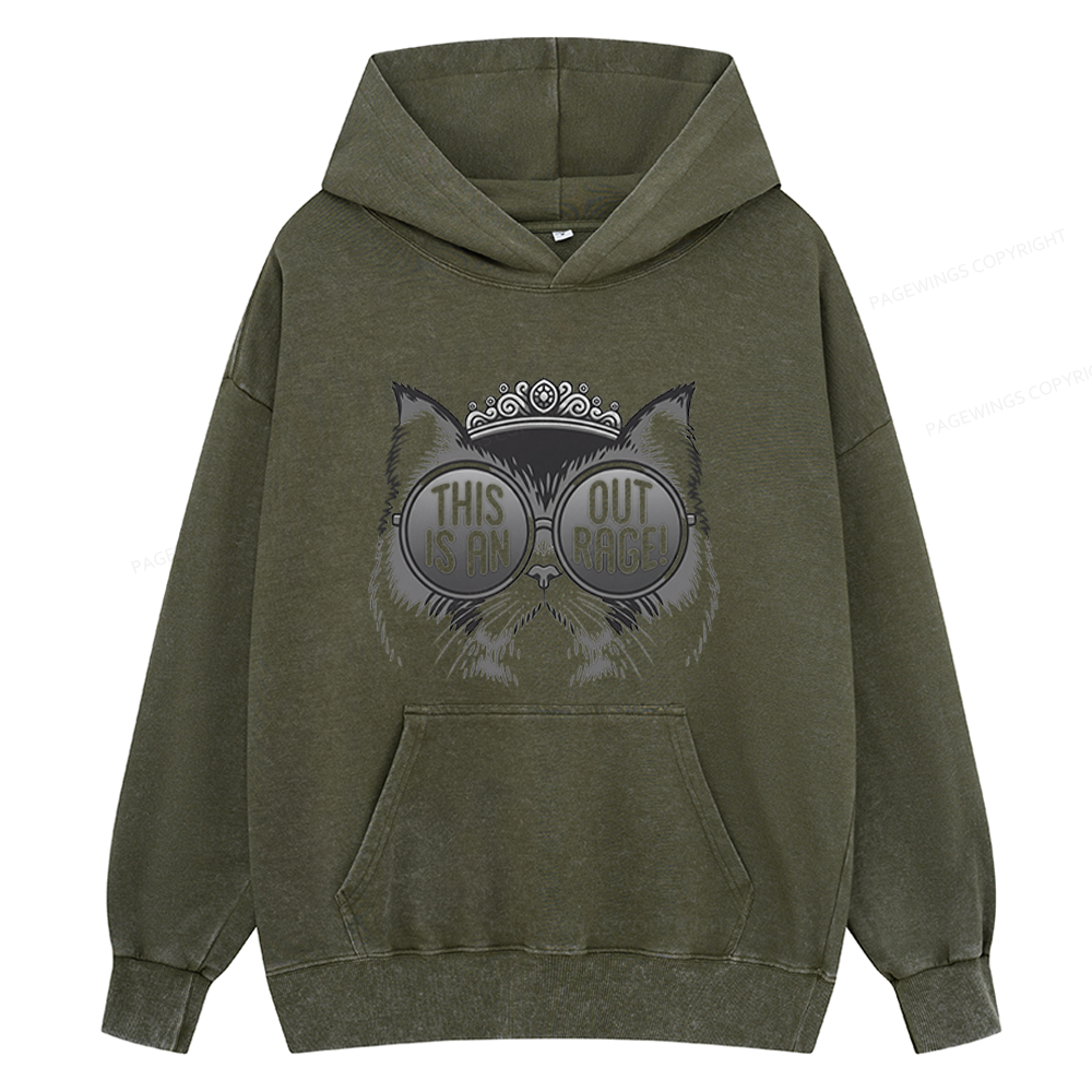 Pagewings Sci-Fi Book Lover Unisex Washed Hoodie