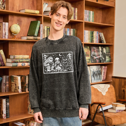 Pagewings Book Lover Unisex Washed Sweatshirt