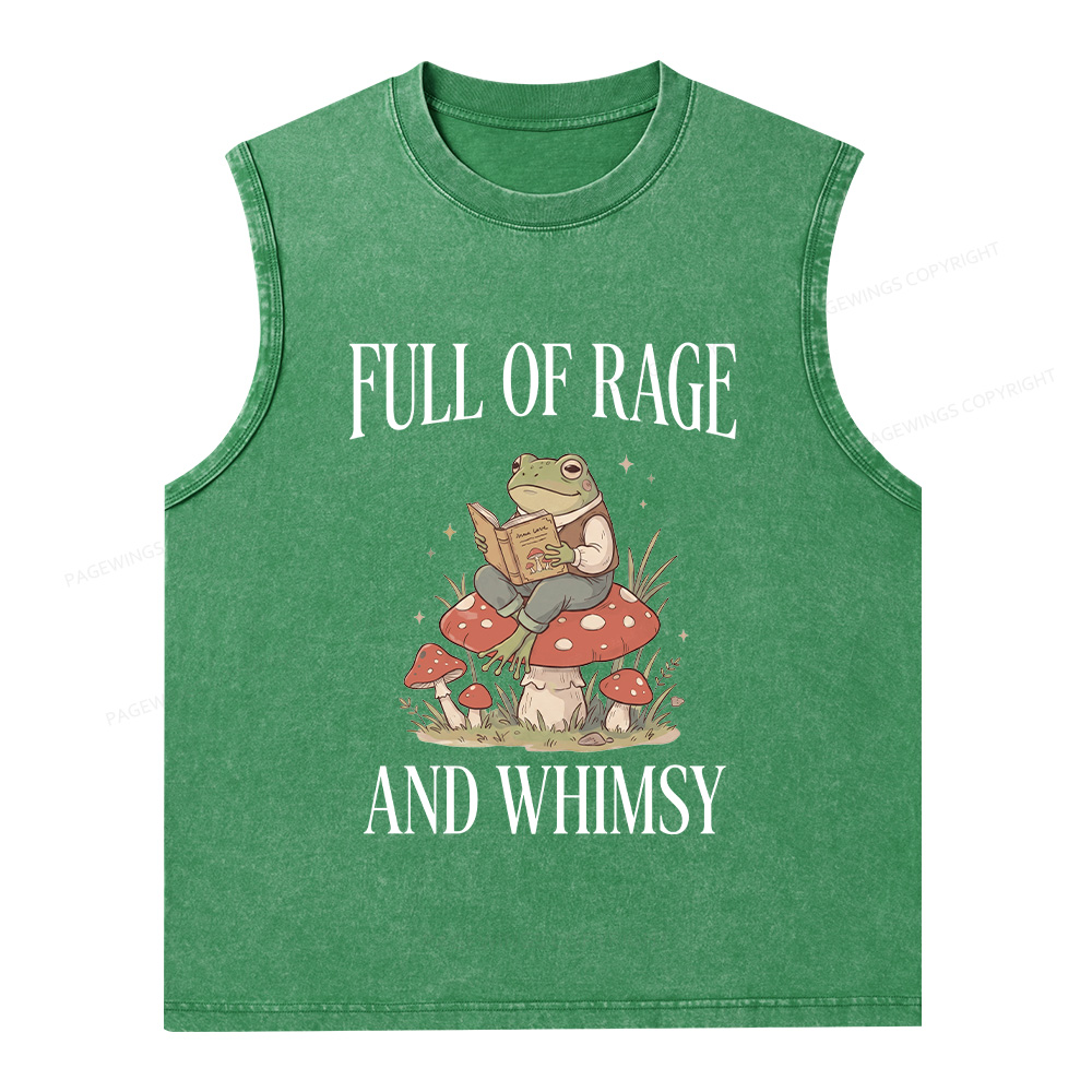 Pagewings Full of Rage and Whimsy Unisex Washed Tank Top