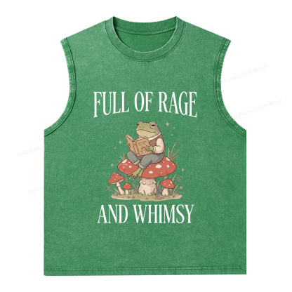 Pagewings Full of Rage and Whimsy Unisex Washed Tank Top