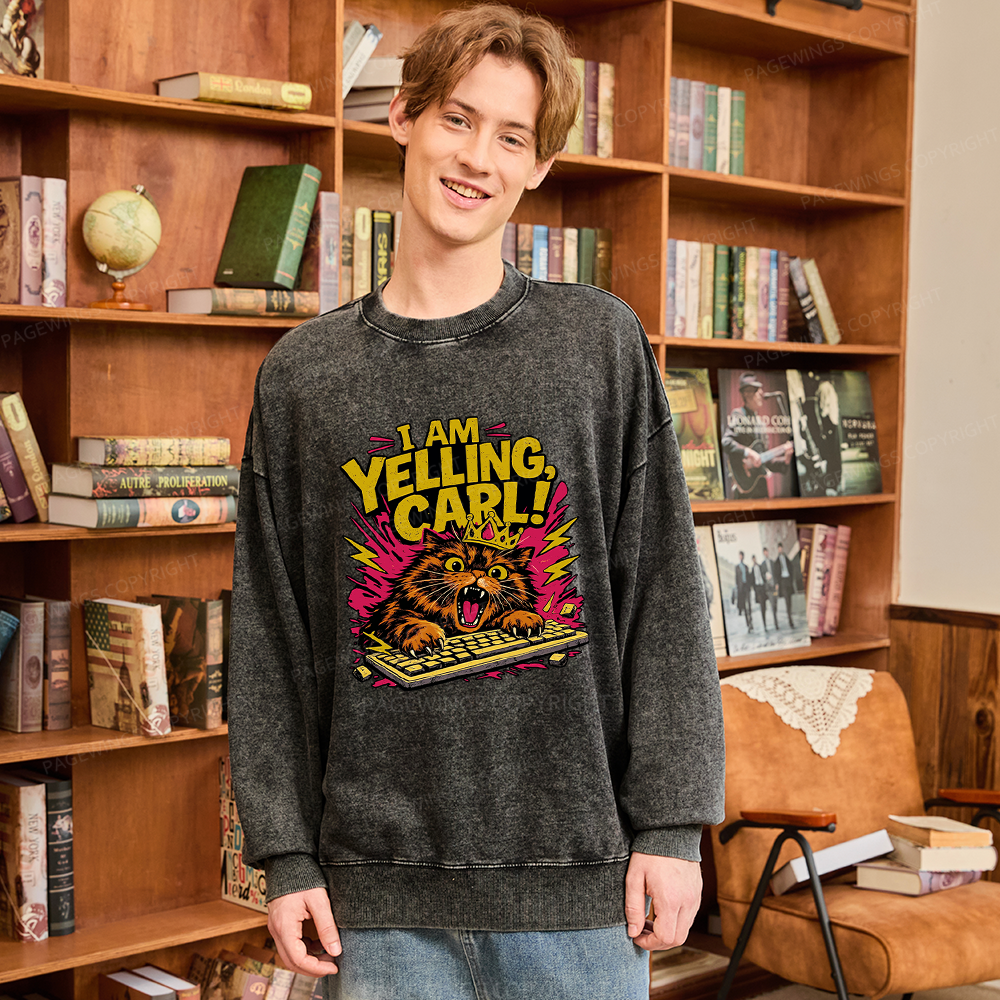 Pagewings Fantasy Book Reader Unisex Washed Sweatshirt
