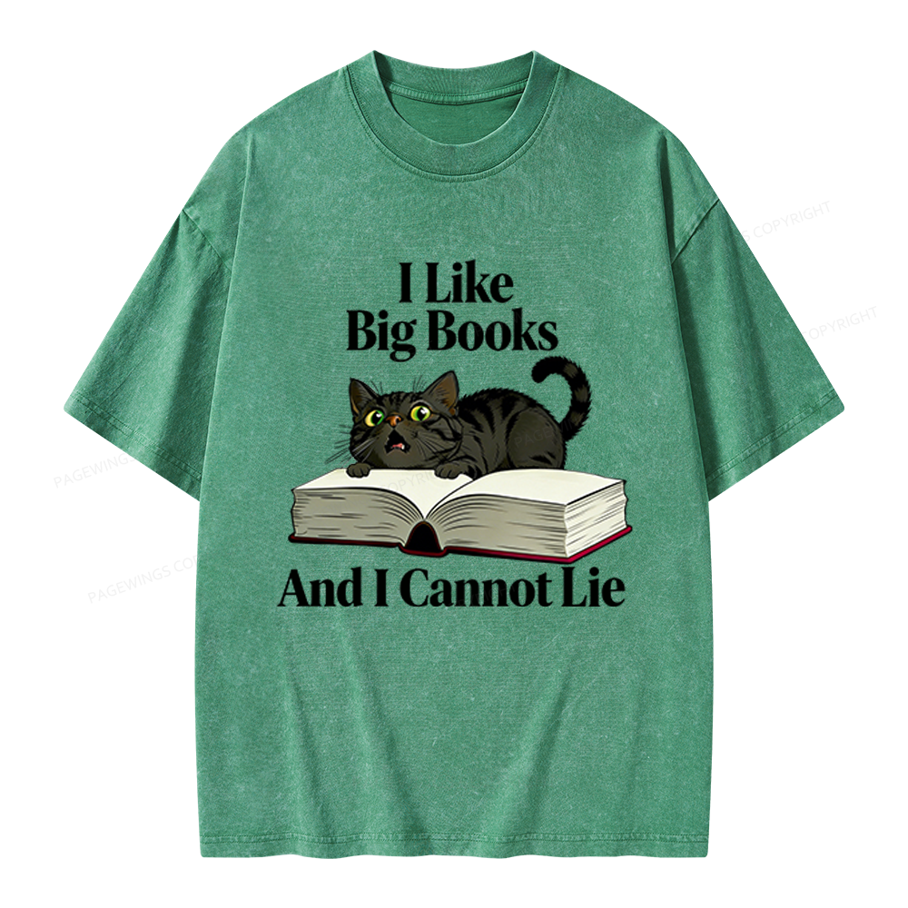 Pagewings I Like Big Books Unisex Washed T-shirt