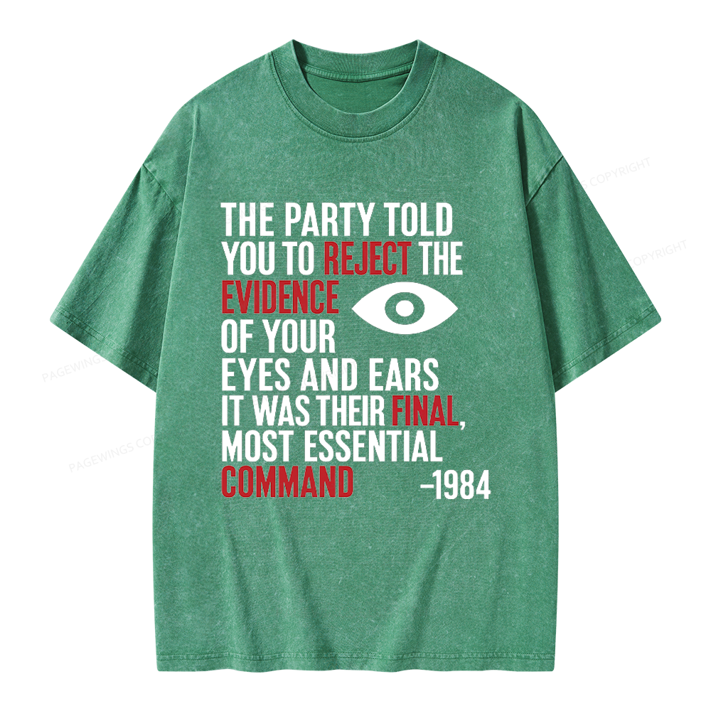 Pagewings Dystopia Quote Unisex Washed T-shirt