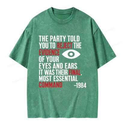 Pagewings Dystopia Quote Unisex Washed T-shirt