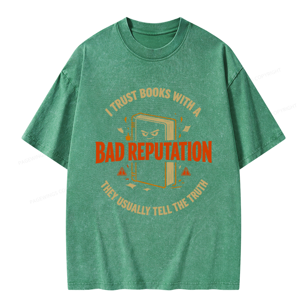 Pagewings Banned Book Unisex Washed T-shirt