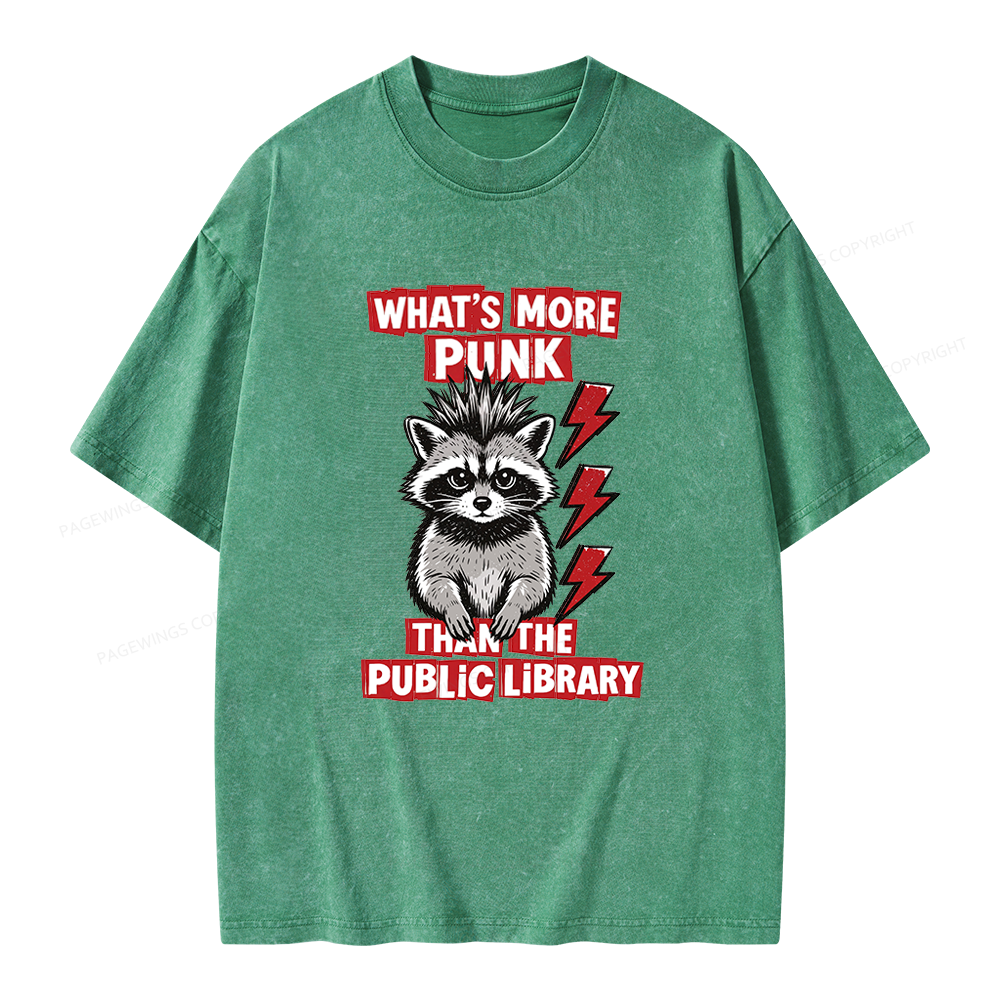 Pagewings What's More Punk Than The Public Library Unisex Washed T-shirt