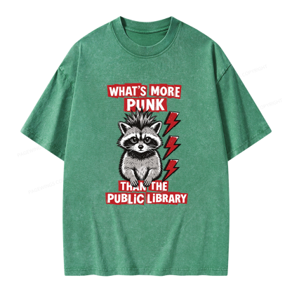 Pagewings What's More Punk Than The Public Library Unisex Washed T-shirt