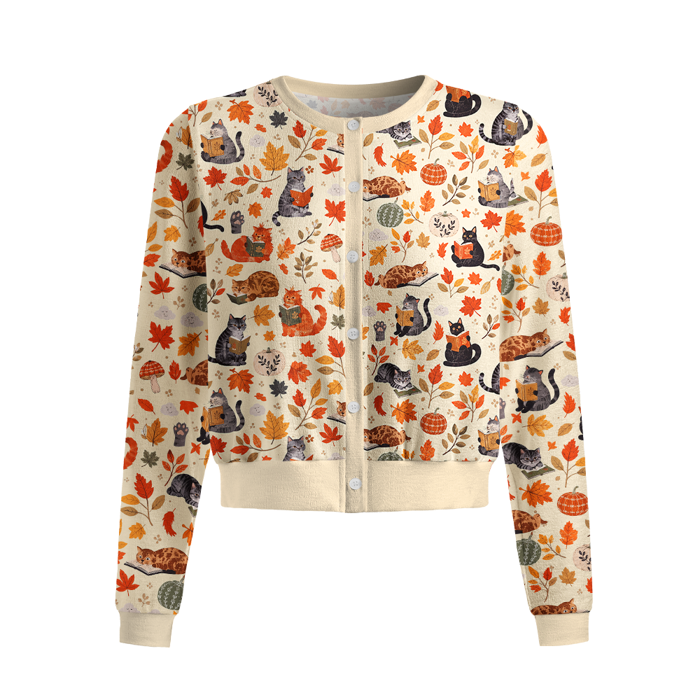 Pagewings Nevermore Crew Neck Cardigan Sweaters