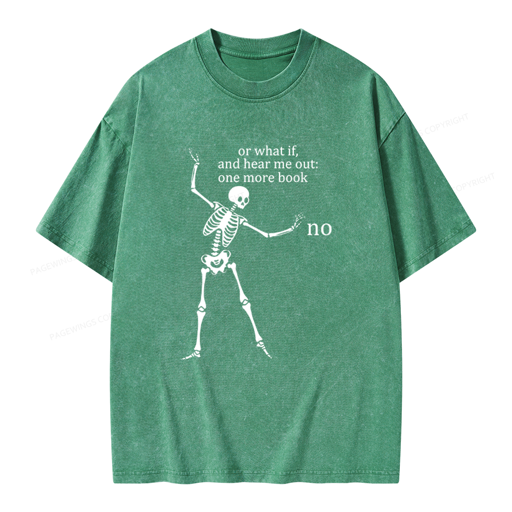 Pagewings One More Book Unisex Washed T-shirt