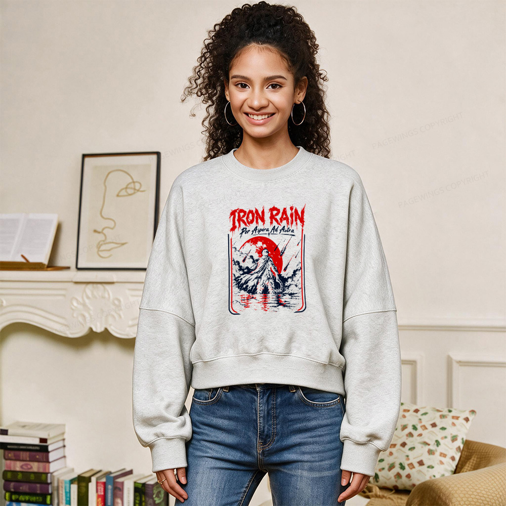 Pagewings Sci Fi Book Lover Fleece Crop Sweatshirt