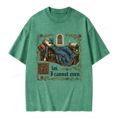 Pagewings Medieval Book Lover Unisex Washed T-shirt