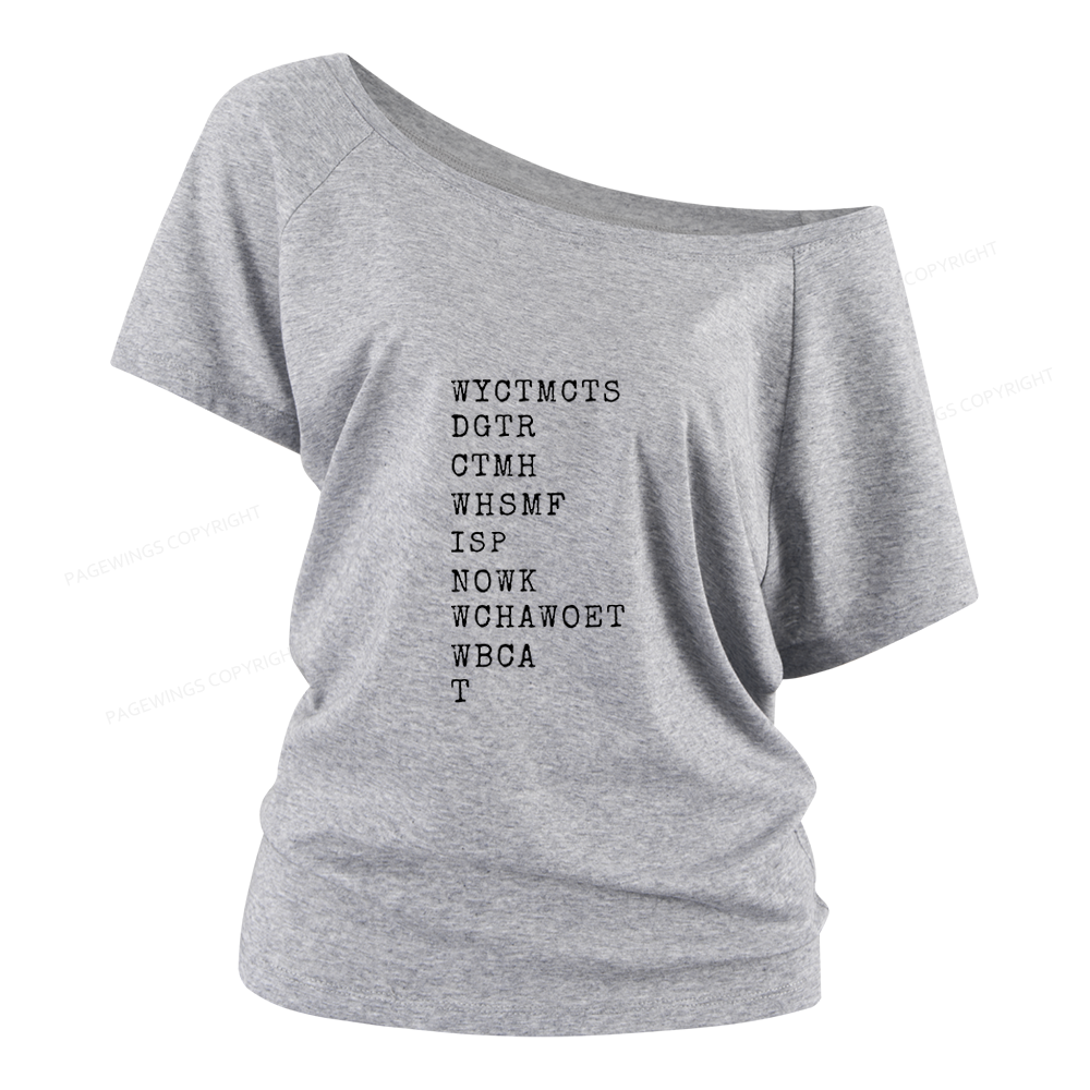 Pagewings Will You Come To My Cottage This Summer Women Off Shoulder T-shirts