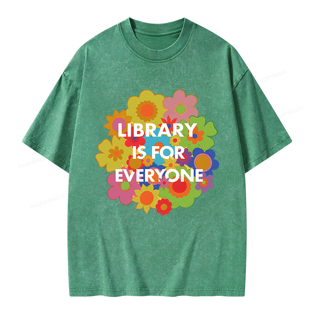 Pagewings Library Is For Everyone Unisex Washed T-shirt