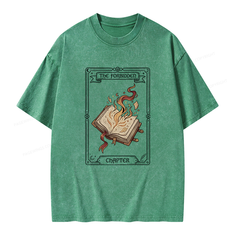 Pagewings The Forbidden Chapter Unisex Washed T-shirt