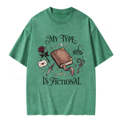 Pagewings My Type Is Fictional Unisex Washed T-shirt