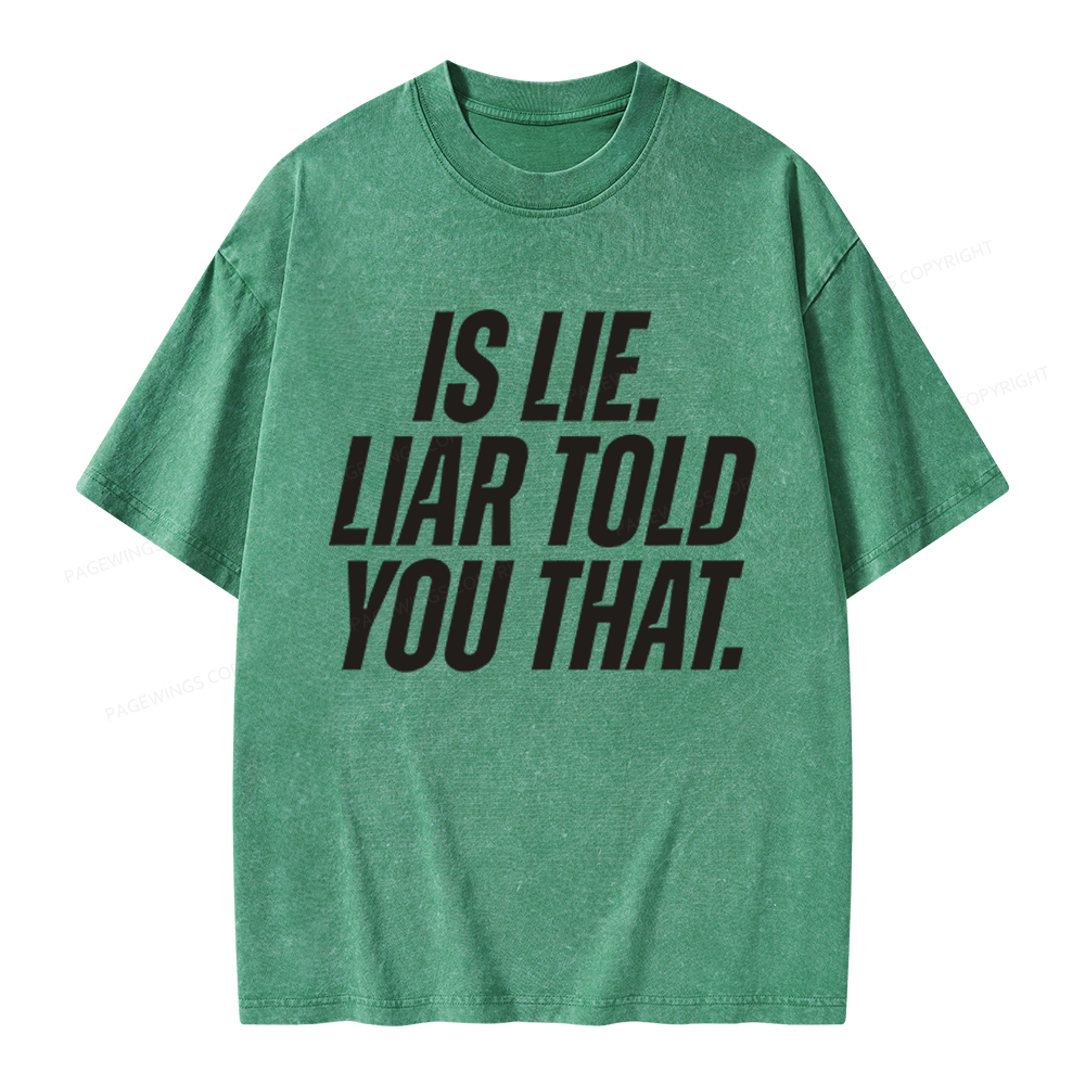 Pagewings Is Lie Liar Told You That Unisex Washed T-shirt