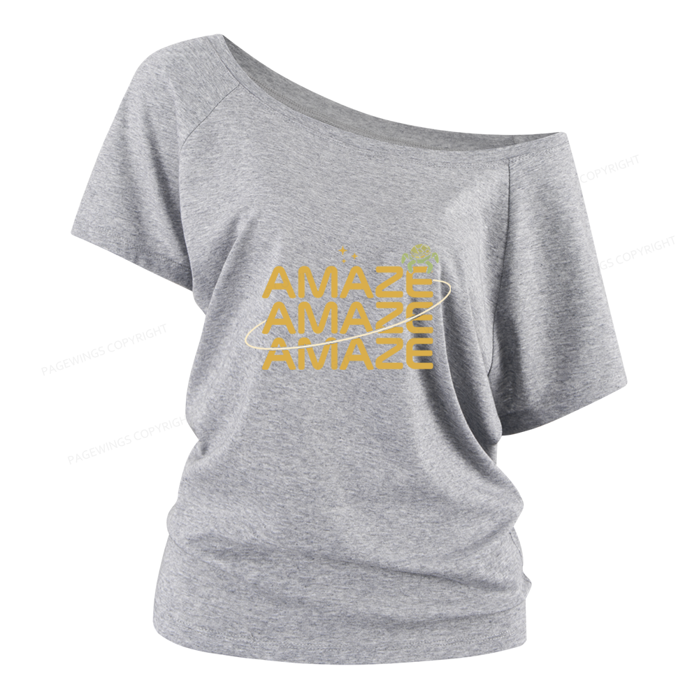 Pagewings Amaze Women Off Shoulder T-shirts