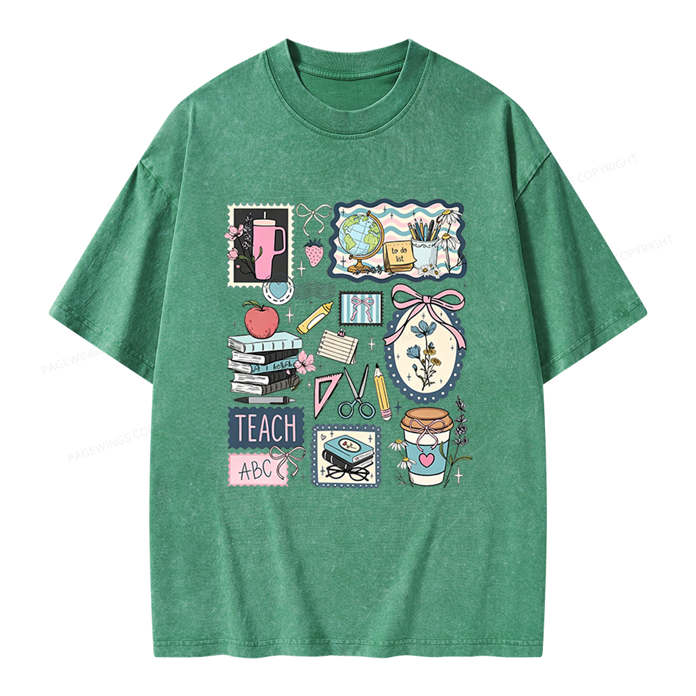 Pagewings Librarian Unisex Washed T-shirt