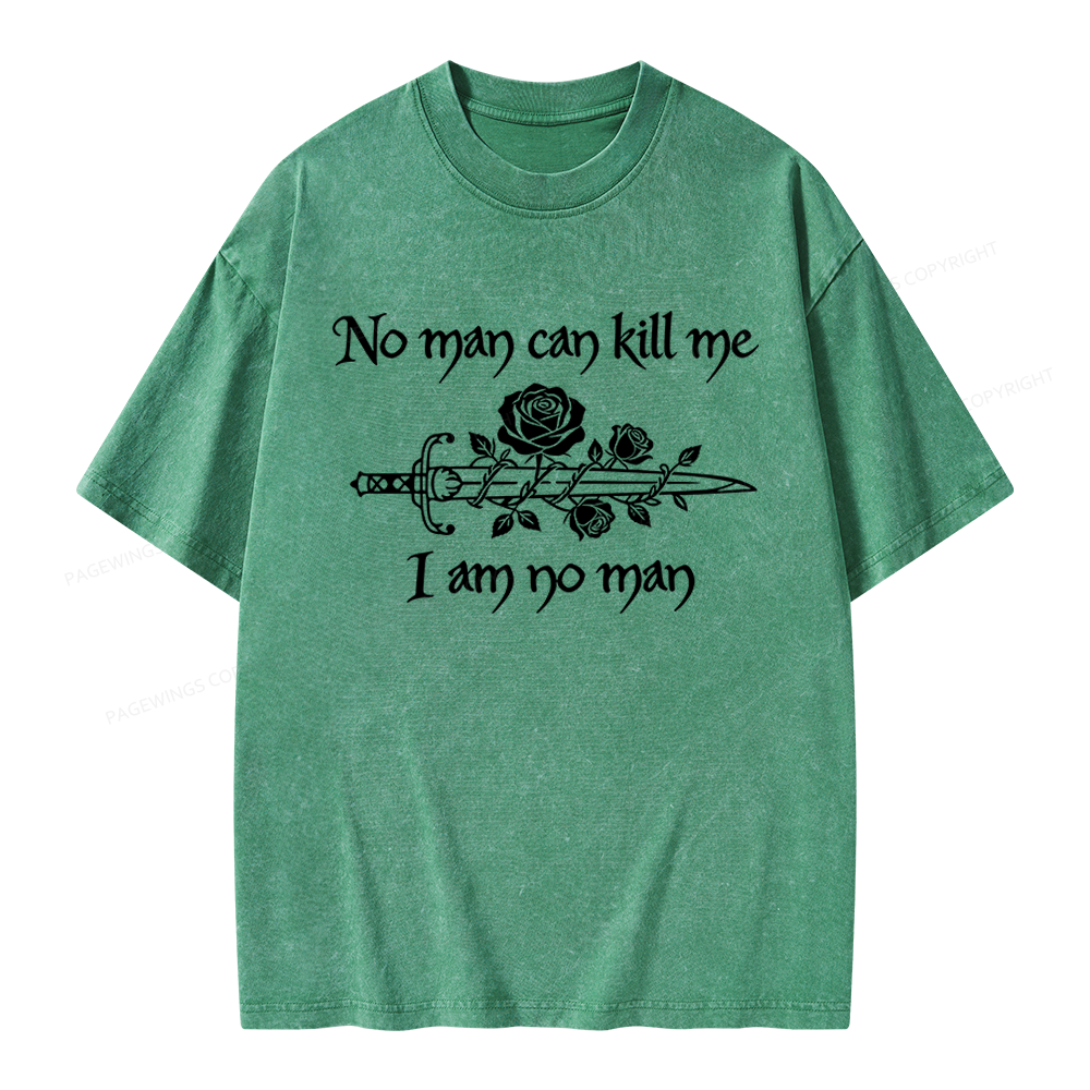 Pagewings I Am No Man Unisex Washed T-shirt