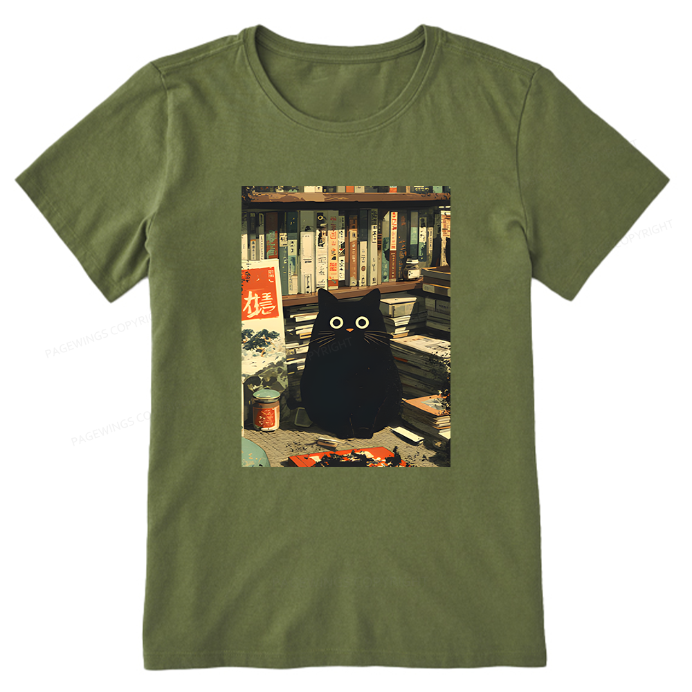 Pagewings Cat Book Lovers Librarian Unisex Classic T-shirt